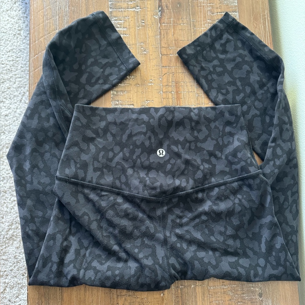 Lululemon Align High Rise Crop 21” Formation Camo Deep Coal